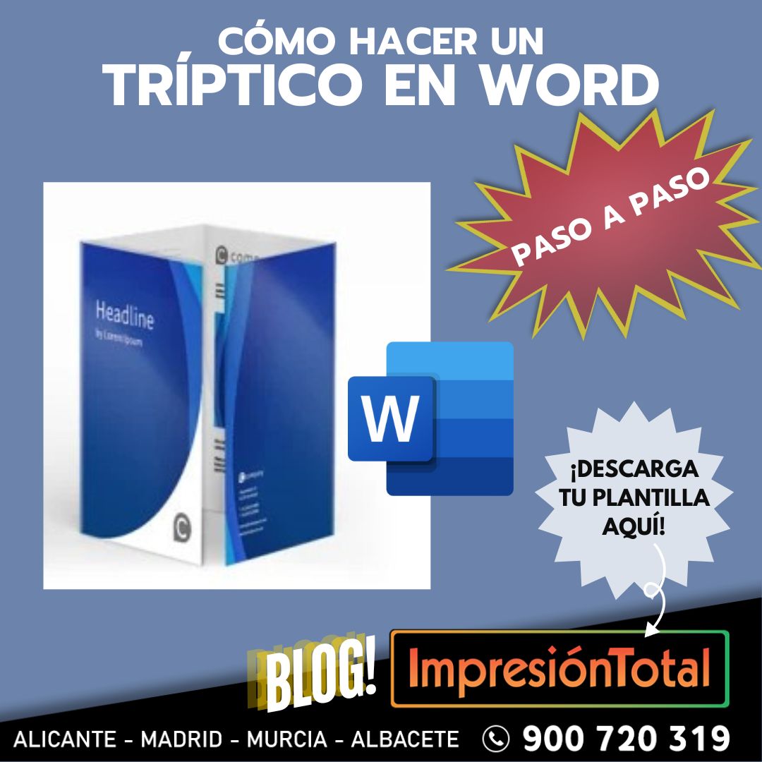 Cómo hacer un tríptico en word