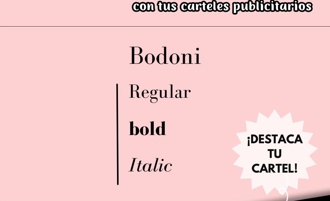 Tipografías para triunfar con tus carteles publicitarios