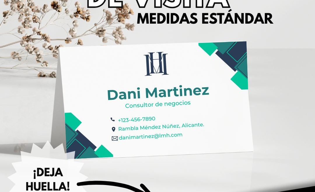 Tamaño estándar de una tarjeta de visita